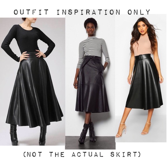 T Tahari Dresses & Skirts - T Tahari Faux Leather Pleated Skirt (NWT)